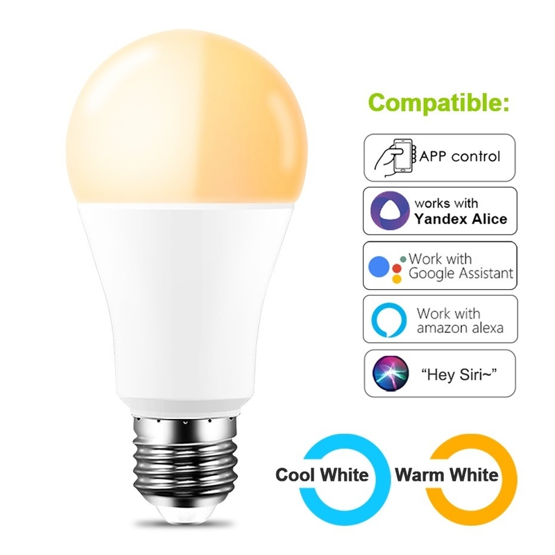 Home 110-240v RGB Wifi Smart LED Light Bulb Remote Or Voice Controlled