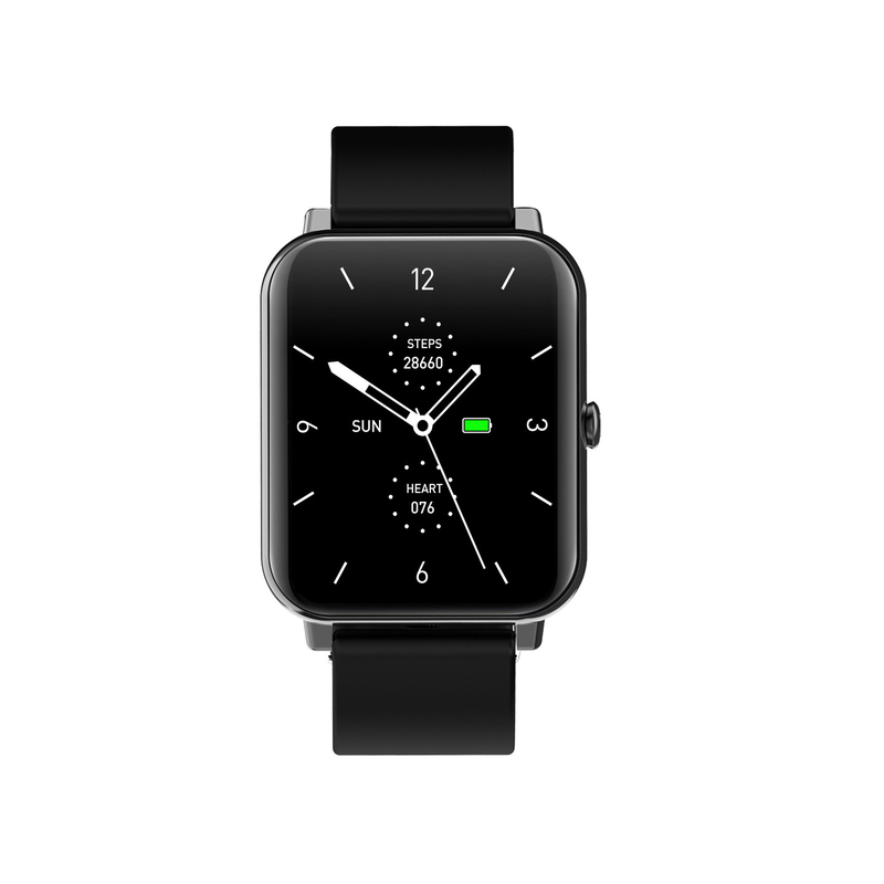 Black Waterproof Smart Watch Life Monitoring Assistant Voice Control Home Device